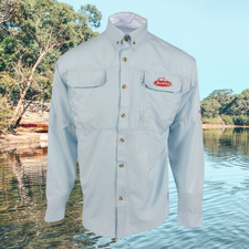 Blue Vented Fishing Shirt