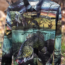 Cod, Yella, Kangaroo Fishing Shirt - Youth