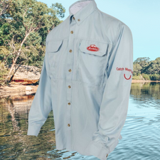Blue Vented Fishing Shirt