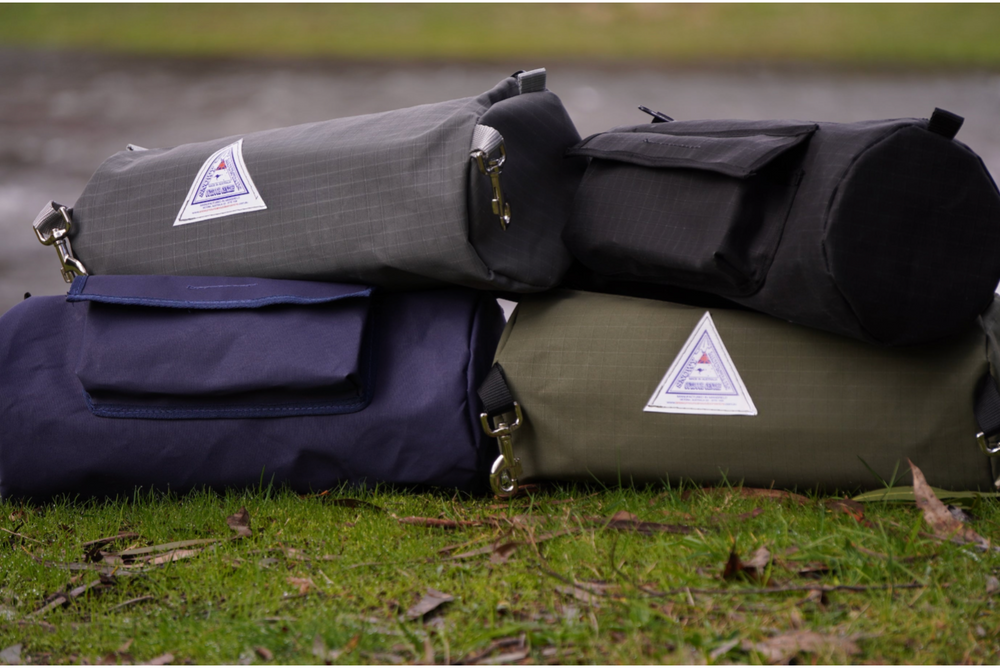 Heavy-duty ripstop canvas saddle bag with zippered main compartment and external flap pocket