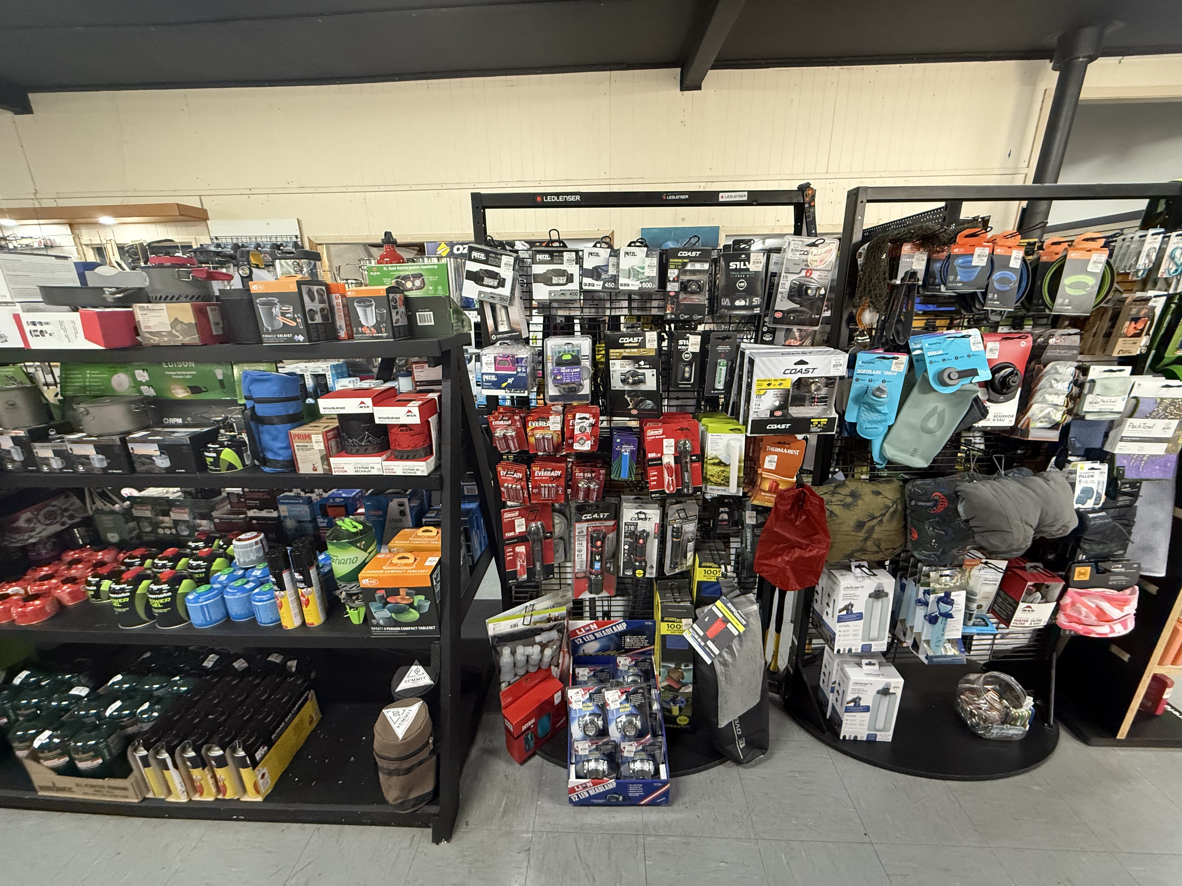 Summit Outfitters store shelves with camping, hiking, caravanning & outdoor adventure supplies