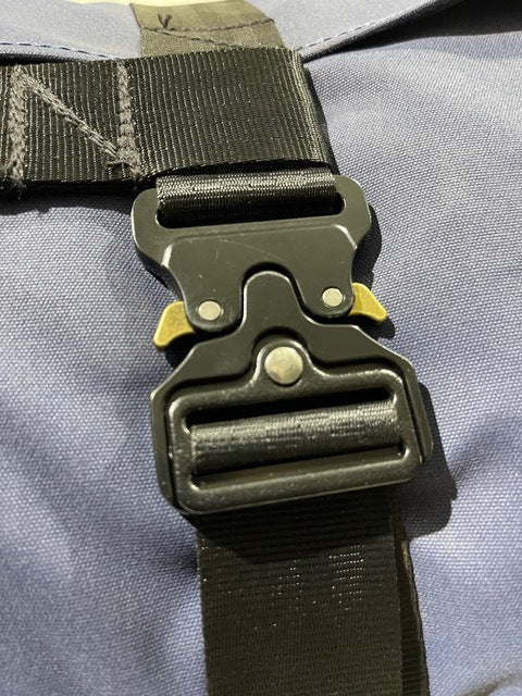 Canvas camping swag with military buckles and UV stable thread