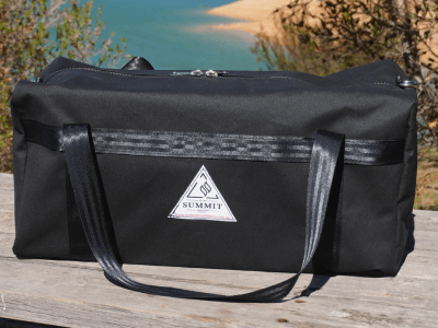 Square canvas bag for storing tools and camping gear