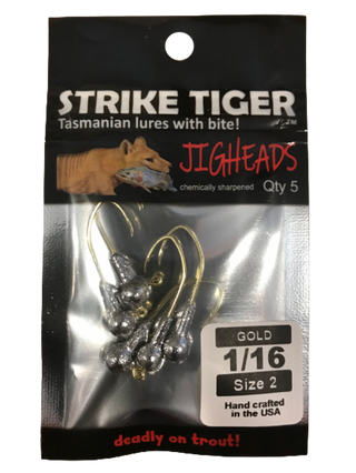 JIGHEAD GOLD HOOK - weight 1/16, hook 2 (5 pack) - Summit Outfitters Mansfield