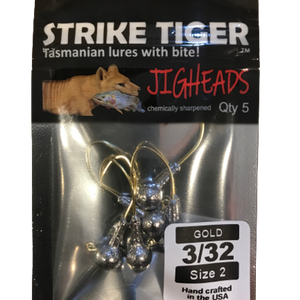 JIGHEAD GOLD HOOK - weight 3/32, hook 2 (5 pack) - Summit Outfitters Mansfield