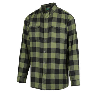 RIDGELINE | Mens Organic Check Shirt - Olive - Summit Outfitters Mansfield