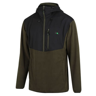 RIDGELINE | Mens Ascent Half Zip Fleece Top - Forest Green / Black - Summit Outfitters Mansfield