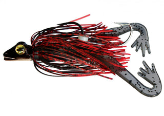 tackle tactics froggerz spinnerbait lure colour red black, fishing lure, size junior